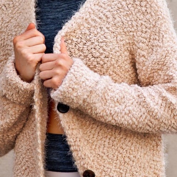 Soft Sherpa button Cardigan - Picture 2 of 8